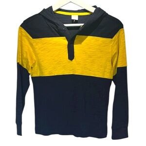 New Gymboree Boy’s Rugby Style Preppy Striped Hooded Shirt Size 10 NWT
